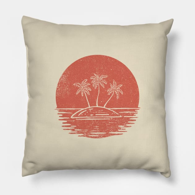 Sunset Island Pillow by Tees For UR DAY