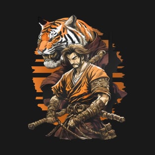 Samurai and the tiger - The perfect union between strength and grace T-Shirt