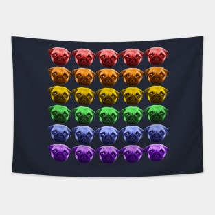 Pug Pride LGBT Rainbow Flag Gay Dog Lover Tapestry