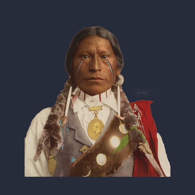 Native american with presidential medal of honor by ArianJacobs