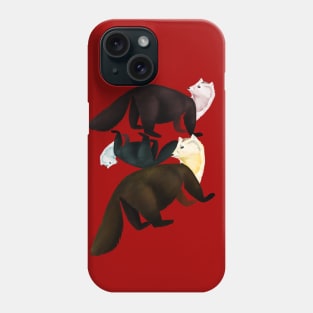 Sable Zibellina Marten Vintage Red Phone Case