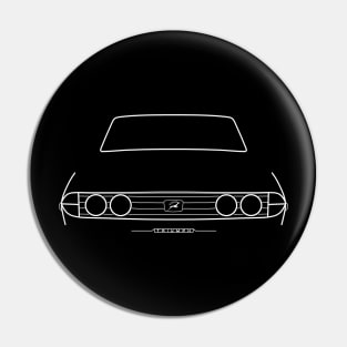 Triumph Stag classic car outline graphic (white) Pin