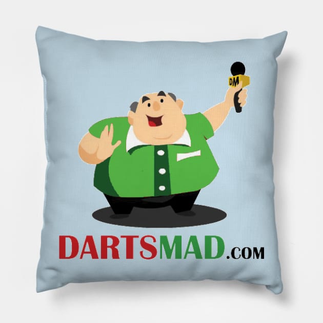 Darts Mad green logo Pillow by Darts Mad