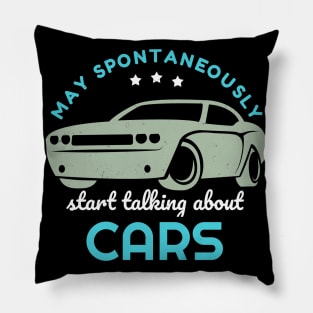 Car Lover Mechanic Talking about Cars Pillow