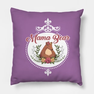 Mama Bear T-Shirt For The Best Mom - Mother's Day Pillow