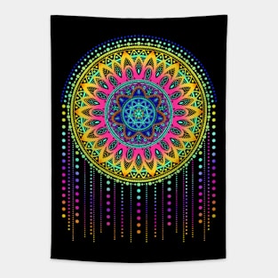 Boho Mandala T-Shirt Rainbow Colors Tapestry