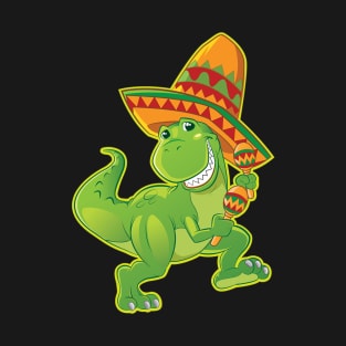 Funny Cinco De Mayo Celebrations Gifts, Dino Tacosaurus T-Shirt