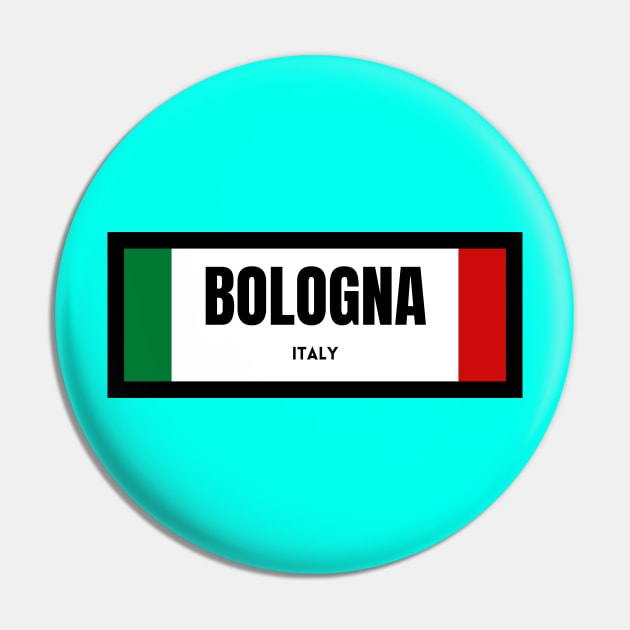 Bologna City in Italian Flag Pin by aybe7elf