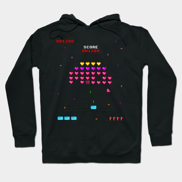 Galaxian Money Vs Love Pixelart Hoodie Teepublic Au