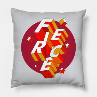 FIERCE 3D Typography Pillow