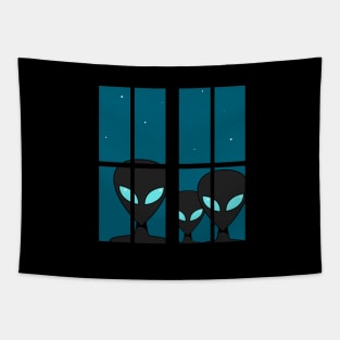 Aliens in the Window Tapestry