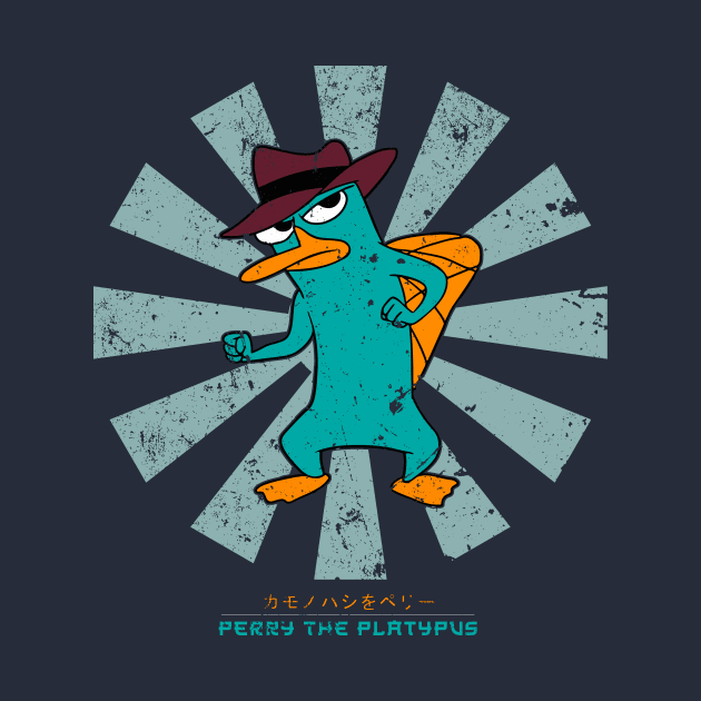 Perry The Platypus Retro Japanese by Nova5