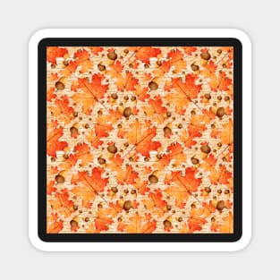 autumn fall leaves pattern Magnet