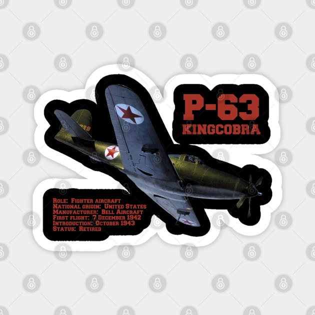 Bell P-63 Kingcobra | WW2 Plane Magnet by Distant War