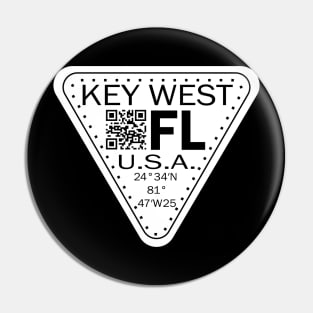 New Vintage Travel Location Qr Key West FL Pin
