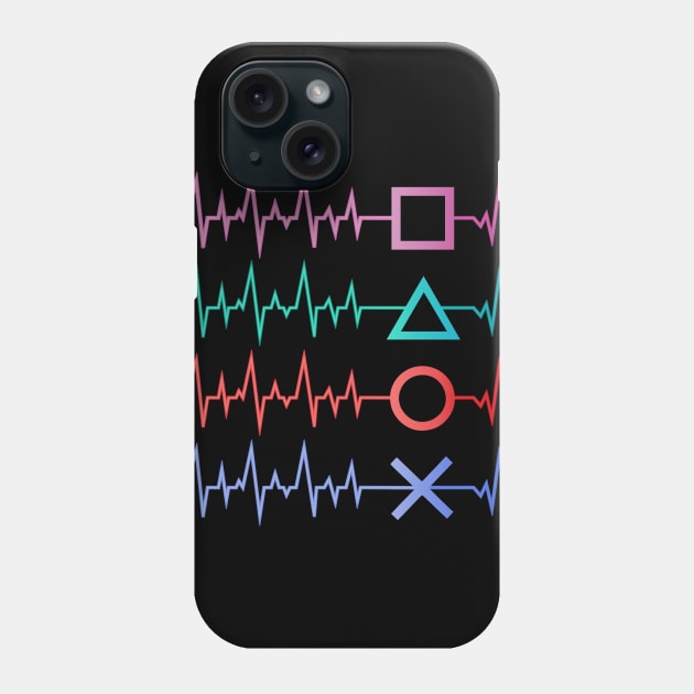 PS Gamer Heartbeat Phone Case by inkonfiremx