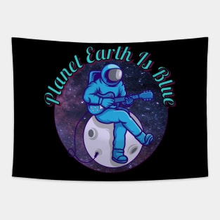 Astronaut Playing Guitar – Planet Earth Is Blue Tapestry