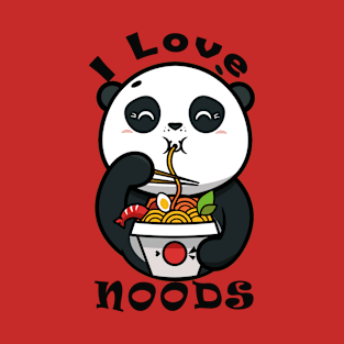 I Love Noods- Ramen and Panda- Chinese Food T-Shirt