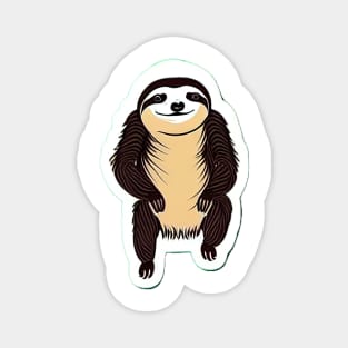 Laid Back Louie the Sloth Magnet