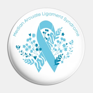 Median Arcuate Ligament Syndrome Floral Ribbon Pin