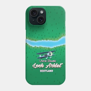 loch Arklet Scotland map Phone Case