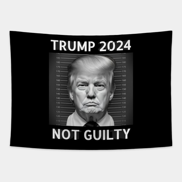 Trump 2024 not guilty Tapestry by Banned Books Club