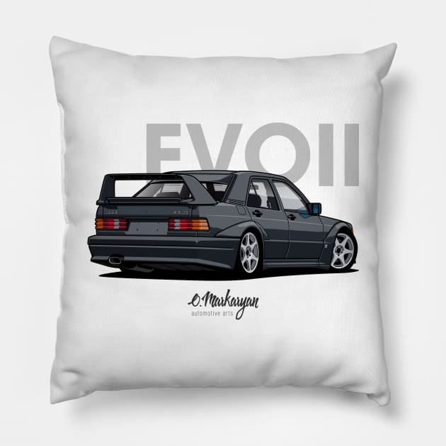 Merc 190E 2.5 Evolution II Pillow by Markaryan