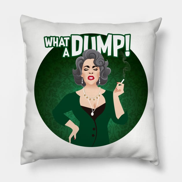 What a Dump Pillow by AlejandroMogolloArt