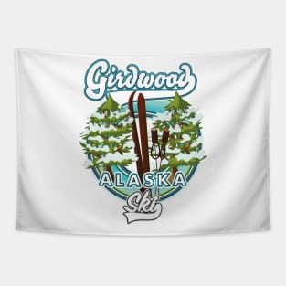 Girdwood Alaska ski logo Tapestry