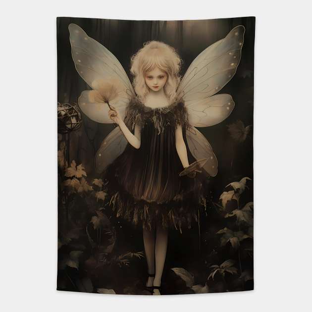 Tooth fairy in the forest Tapestry by Ghiblistrokes