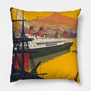 Marseille France Vintage Poster 1922 Pillow