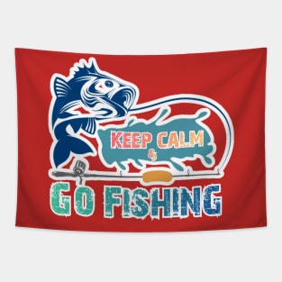 Keep Calm & Go fishing- Awesome Design Tapestry