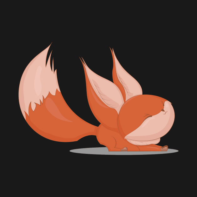 Cute fox stretching by MayaPan