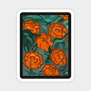 Marigolds on a bush Magnet