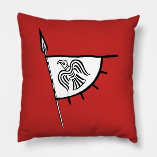 Viking Raven Banner Pillow