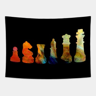 Chess pieces watercolor Tapestry