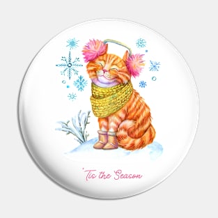 Tis The Seasons Winter Cat Pin