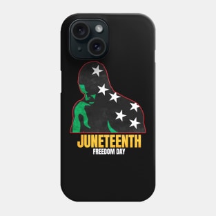 Afro American Male With Stras Freedom Day Juneteenth Phone Case