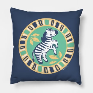 Zebra - Jungle Friends tribal inspired design for zebras lovers Pillow