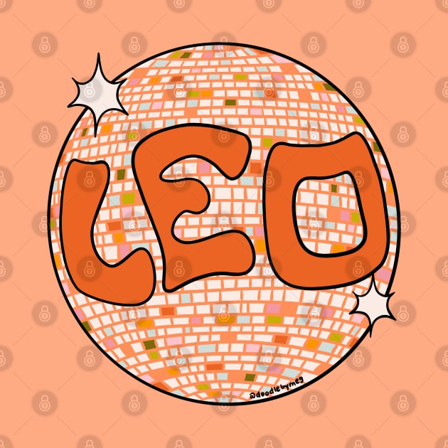 Leo Disco Ball by Doodle by Meg