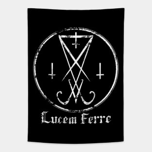 Lucifer - Seal of Satan, Devil, Dark Art, Lucem Ferre Sticker Tapestry