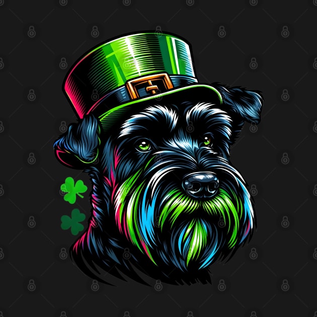 Black Russian Terrier in Saint Patrick's Day Mood by ArtRUs