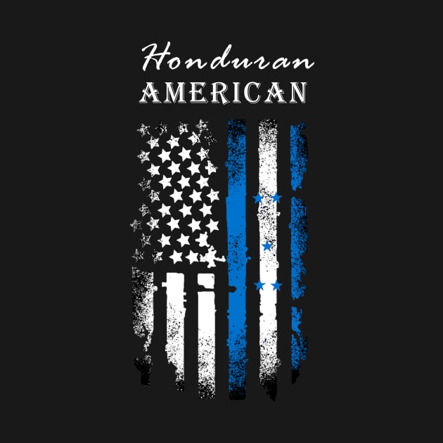 Honduras Flag, Honduran American, Honduras, Honduran roots, American grown, American born, Retro, Vintage, Honduras shirt, American Flag by Osmin-Laura