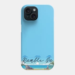 Ramble On Classic Rock Lyrics Ocean Beach Phone Case