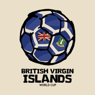 British Virgin Islands Football Country Flag T-Shirt