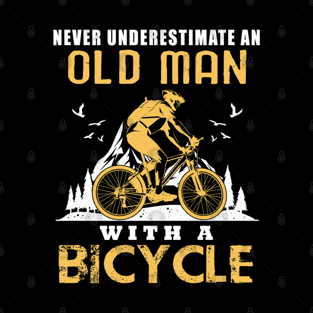 never underestimate an old man with a bicycle by fabecco