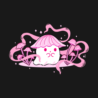 A Ghost in a pink mushroom hat T-Shirt