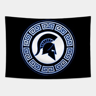 Spartan Helmet and Shield Tapestry