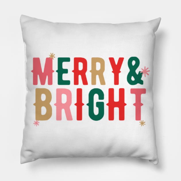 Merry Christmas Pillow by Artistic Design