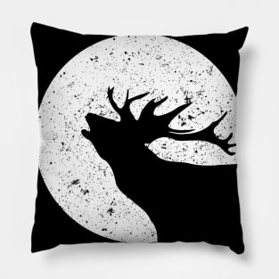 Deer Hunting Moon Reindeer Christmas Pillow